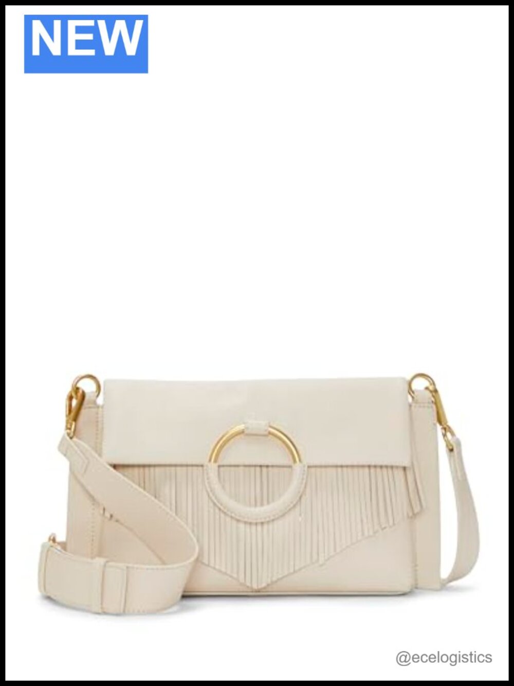Vince Camuto Livee Leather Crossbody Bag with Fringe Details